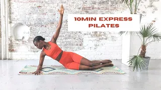 10 MIN  PILATES WORKOUT FOR BEGINNERS - EXPRESS AT HOME PILATES TO GET STRONG