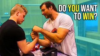 Devon Larratt Give advice to BEGINNER armwrestler