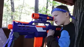 Payback Time Finds A Treehouse!  Nerf Blaster Battle!