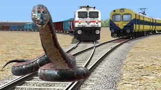 ANGRY ANACONDA vs TRAIN | Stops The Train | BeamNG.Drive | Snake