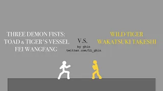Kengan Omega: Wakatsuki Takeshi vs. Fei Wangfang as Stick Figures