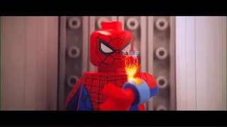 Lego Spiderman Scene in spiderman across the spiderverse