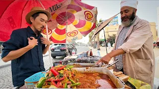 LEVEL 9999 STREET FOOD IN MOROCCO 🇲🇦 AGADIR TOUR - GRILLED STUFFED SPLEEN + ARGAN OIL GOAT TAGINE