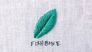 Embroider Leaves with the Fishbone Stitch