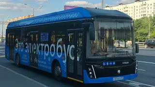 [Ultra HD] Электробус ЛиАЗ-6274 №430104, маршрут №Т76