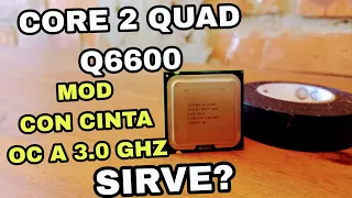 👉INTEL CORE 2 QUAD Q6600 O.C CON MOD DE LA CINTA AISLANTE . MEJORA EL RENDIMIENTO ? HD 7750  8GB RAM