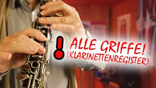 Grifftabelle: Alle Töne im Klarinettenregister | Klarinette Spielen Lernen