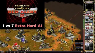 Red Alert 2 Yuri's revenge I Canaveral Cape map 1 vs 7 Extra Hard AI
