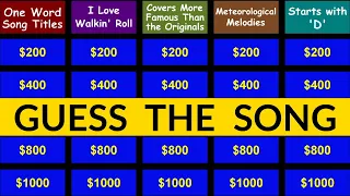 Guess the Song Jeopardy Style | Quiz #21