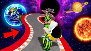 SHINCHAN AND FRANKLIN FOUND A CURVY SNAKE ROAD TO SPACE IN GTA 5