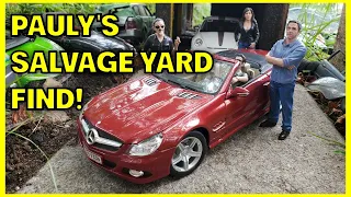 Great find at Pauly's Salvage Yard! Cheap 1/18 scale Maisto Mercedes SL-550