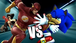 sonic vs the flash :the red blue blur reaction
