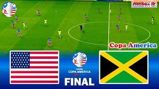 USA vs JAMAICA - Final COPA AMERICA | Full Match All Goals 2024 | eFootball PES Gameplay