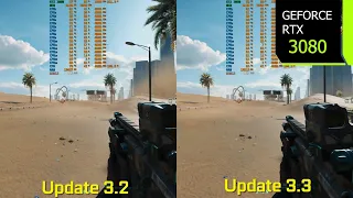 Battlefield 2042 - Update 3.2 vs Update 3.3 Performance | RTX 3080 1440p DLSS 2.2 | i7 10700F