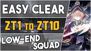 All ZT stages - ZT1 to ZT10 | Low End Squad |【Arknights】