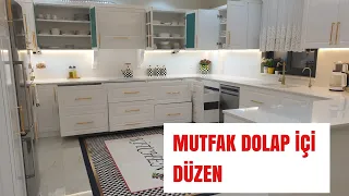 MUTFAKTA DOLAP İÇİ DÜZEN NASIL OLMALI😍 GENİŞ MUTFAK RAHATLIĞI☺️