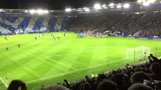 Away end at Leicester City 28 Nov 15.