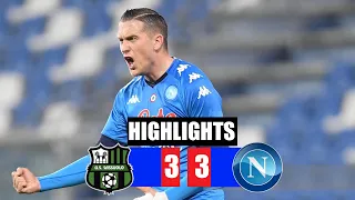 Sassuolo vs Napoli 3-3 All Goals & Highlights 03/03/2021