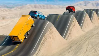 Cars vs Switchback Road x Stairs x Ledge ▶️ BeamNG Drive