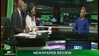 TVC Breakfast 13th December 2017 | Newspaper Review with Ayodele Adio