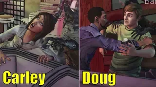 Lee Saving Doug vs Saving Carley -All Choices- The Walking Dead