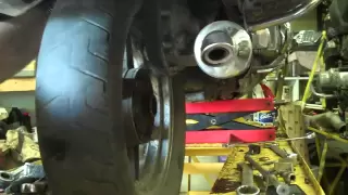 Changing the tire on 1988 Goldwing.