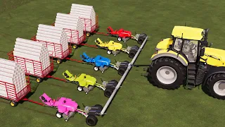 KING OF TRACTORS! HAY PRESS PACKING! MEGA TRACTORS vs SMALL MACHINES! Farming Simulator 19