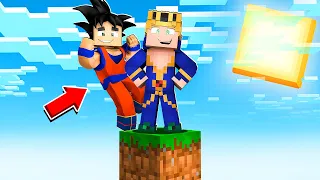 SOBREVIVÍ EN 1 BLOQUE CON GOKU en MINECRAFT😱💥 (Dragon Ball Z mod)