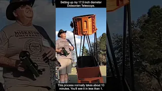 Large Dobsonian Telescope Setup Time lapse #shorts