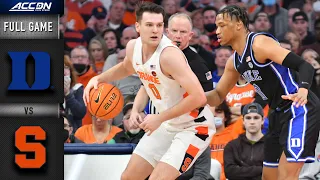 Duke vs. Syracuse Full Game Replay | ACC Men’s Basketball (2021-22)