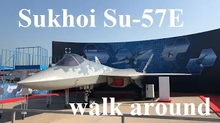 Sukhoi Su-57E walk around at MAKS 2019
