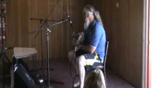 Hitch plays his wine-bladder-foot-pump bagpipes 20100124150656.mpg