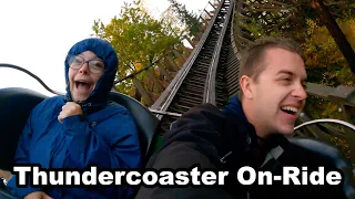 Riding a Vekoma Wooden Roller Coaster! Norway's Best Ride: Thundercoaster at Tusenfryd