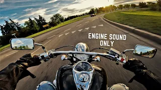 Golden Hour POV | Pure Engine Sound | V&H Pipes | Motorcycle ASMR