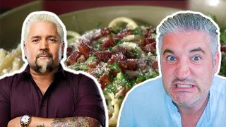 Italian Chef Reacts to SPAGHETTI alla CARBONARA by Guy Fieri