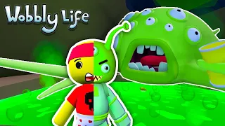 LOS OVNIS ME SECUESTRAN Y ME UNEN A SU TRIBU 👽⛔! (tengo miedo 😱) - Wobbly Life #14