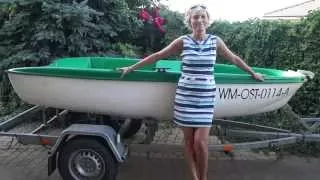 Łódka wędkarska z przyczepą na sprzedaż - reklama