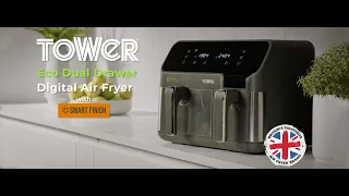 Tower Vortx 9 Litre Duo Capacity Basket Air Fryer with Smart Finish