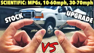 2001 F350 7.3 PowerStroke - MPG Test Stock vs Upgraded Fuel Pressure Spring 10-60mph, 30-70, 50-70