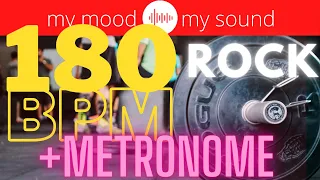 ROCK Music 1h + METRONOME for Running and Working out- 180 BPM -  HIGH INTENSITY- #38