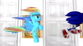 Ultra Instinct Rainbow Dash : Sonic Goes to IDW -Unused Scene#1