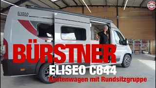 Der Bürstner Eliseo C 644. Ein Kastenwagen mit Rundsitzgruppe.