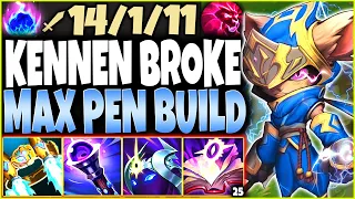 I BROKE KENNEN and made the Best MAX PEN Build TO ONE SHOT ANY TEAM 🔥 LoL Top Kennen s12 Gameplay