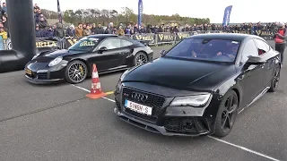 Porsche 991 Turbo S vs Audi RS7 Sportback - DRAG RACE!