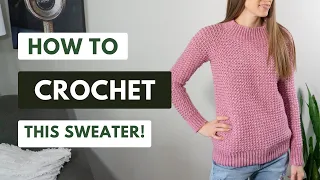 How to crochet a cozy sweater - Velia Pullover