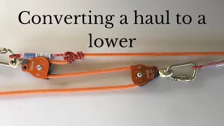 How to transition from a raise to lower rope system