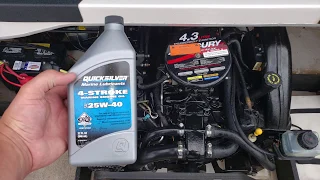 Quickly Explaining How To Do A Oil Change On A 4.3 Mercruiser Boat