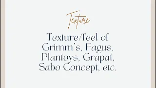 Texture of wooden toys - Grimm’s Fagus, PlanToys, Grapat, Raduga Grez, Sabo Concept, etc.