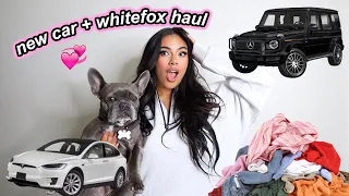 Getting my NEW CAR + Huge White Fox Boutique try-on clothing haul!