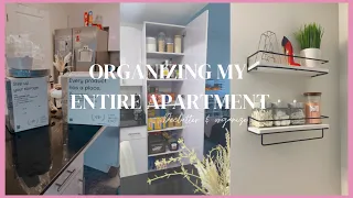 Organize my apartment 🏠w/ me | Bathroom, Pantry, & Dining room etc| Akeira Janee’💕ft The home edit